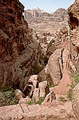 Petra - the staircase carved into the rock that climbs to the High Place of Sacrifice from the Roman Theatre